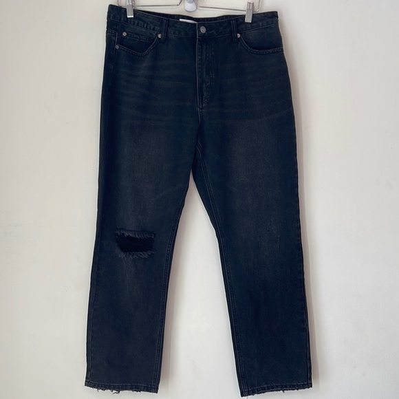 TNR Black High Rise Distressed Boyfriend Jeans 31 - Picture 1 of 5
